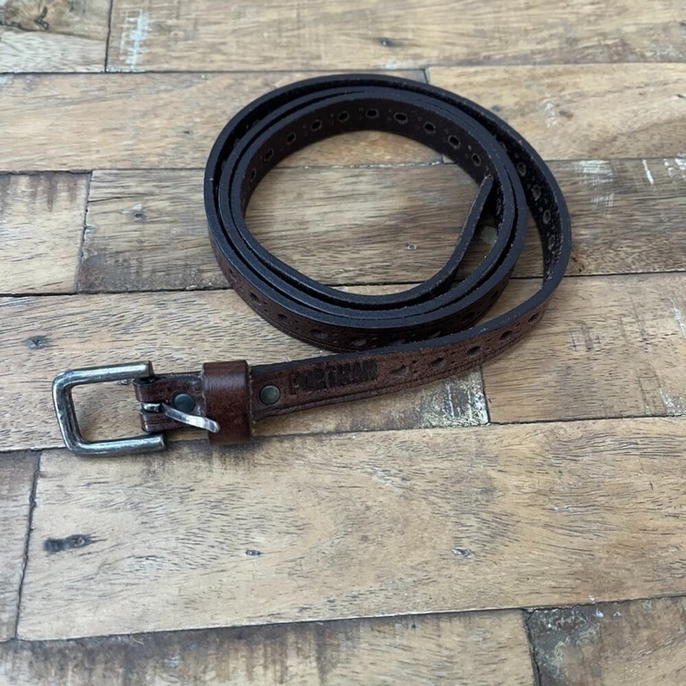 Portman Genuine Leather Belt Brown Perforated